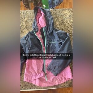 Columbia girls raincoat